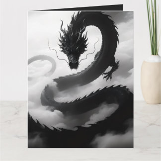 Mystischer Drache Alte Mondpostkarte | Erhalten Karte