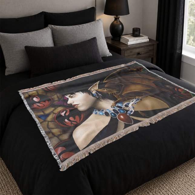 Mystischer Elf-Drachen-Begleiter Schmetterling Fan Decke (Von Creator hochgeladen)