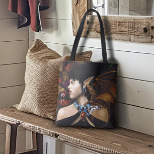 Mystischer Elf-Drachen-Begleiter Schmetterling Fan Tasche