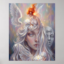 Mystischer Engel Portrait Poster