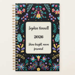 Mystischer Floraler Kunstmonat Planer