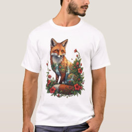 Mystischer Fuchs Tropischer Tempel Landschaft Wild T-Shirt