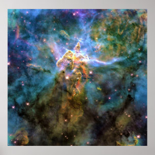 Mystischer Gasberg im Carina-Nebel Poster