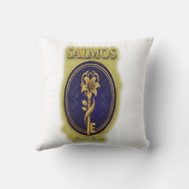 Mystischer goldener Schlüssel & Blüte: Elegantes L Kissen
