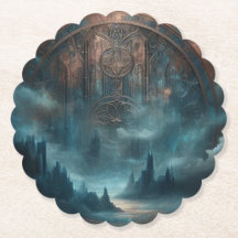 Mystischer gothischer Steampunk - Blaue Kupferpati