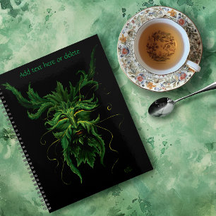 Mystischer Greenman Waldgeist Blatt Gesicht Fantas Planer