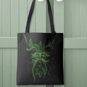 Mystischer Greenman-Waldgeist-Blattgesicht-Fantasy Tasche