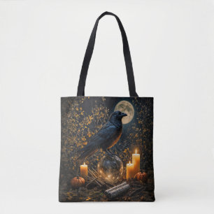 Mystischer Hexen-Raben-Kristallball  Tasche