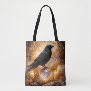 Mystischer Hexen-Raben-Kristallball  Tasche