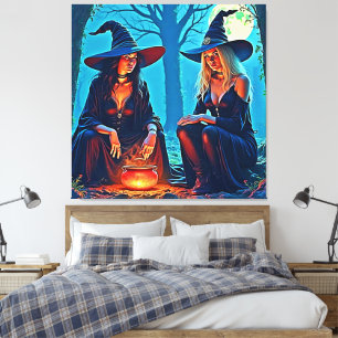 Mystischer Hexenkessel-Zauber Leinwanddruck