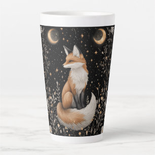Mystischer Himmelsfox und Blume Milchtasse
