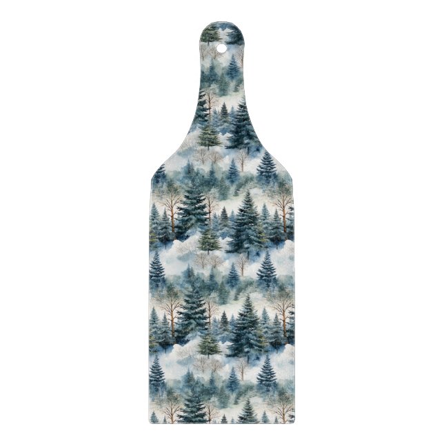 Mystischer Immergrüner Wald  Schneidebrett (Vorderseite)