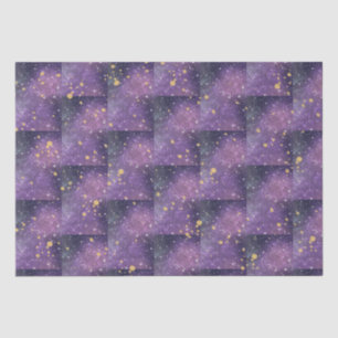 Mystischer Jeden Anlaß Lila Gold-Glitzern-Stars Seidenpapier