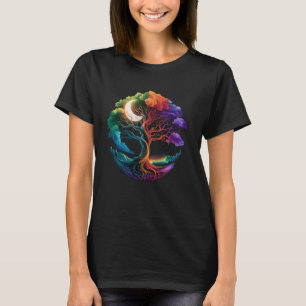 Mystischer Kernbaum Lebensmond T-Shirt