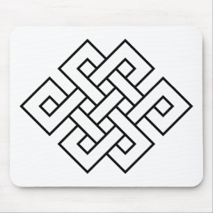 Mystischer Knoten - B&W 1 Mousepad