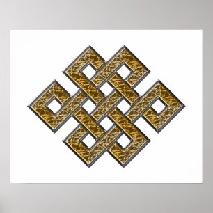 Mystischer Knoten - Silber u. Gold 2 Poster