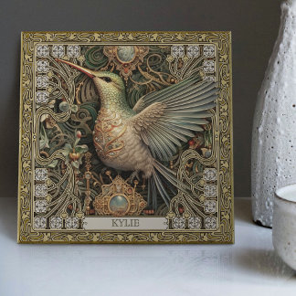 Mystischer Kolibri-Stammesjuwel-Tribut Fliese