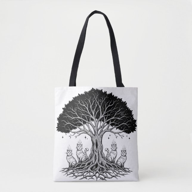 mystischer Lebensbaum Tasche (Vorderseite)