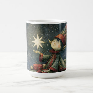 Mystischer Magischer Elf mit einem hellen Stern Kaffeetasse