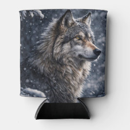 Mystischer magischer Wolf im Schnee Dosenkühler