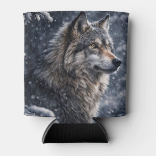 Mystischer magischer Wolf im Schnee Dosenkühler