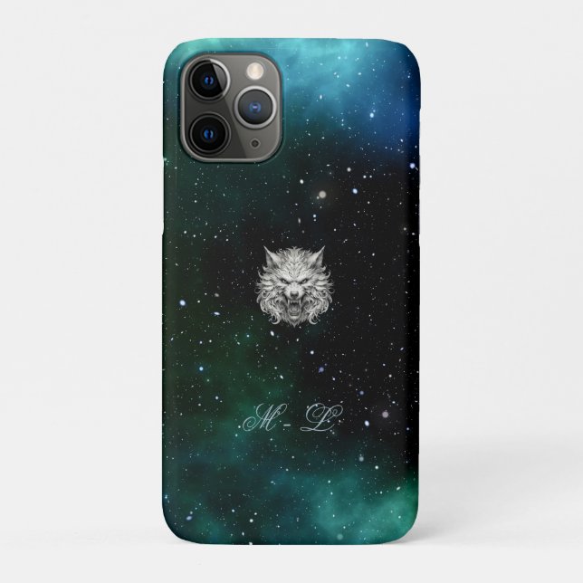 Mystischer Nachthimmel Wolf Case-Mate iPhone Hülle (Rückseite)
