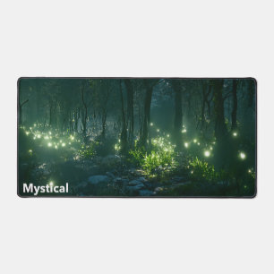 Mystischer Nachtwald Schreibtischunterlage
