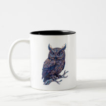 Mystischer Ornater Eulen-Kaffeebecher - Himmels Ku