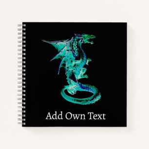Mystischer Ozean Himmel Drache Notizbuch Fantasy S