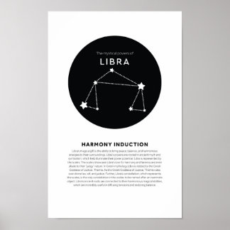 Mystischer Power von Libra Zodiac Astrologie Poste Poster