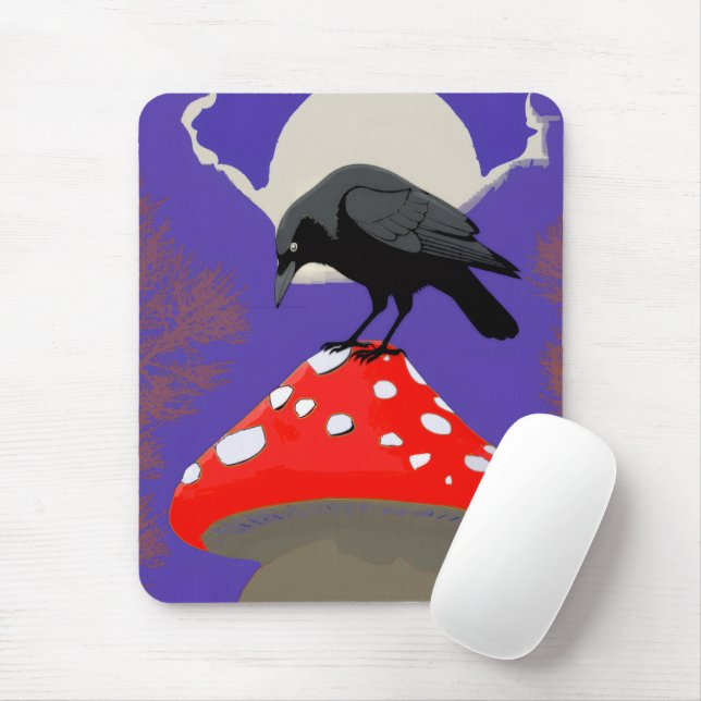 Mystischer Raben-Mauspad Mousepad (Mit Mouse)