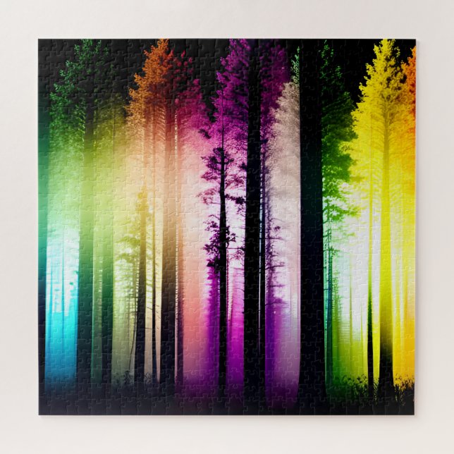 Mystischer Regenbogenfarbener Silhouette (Horizontal)