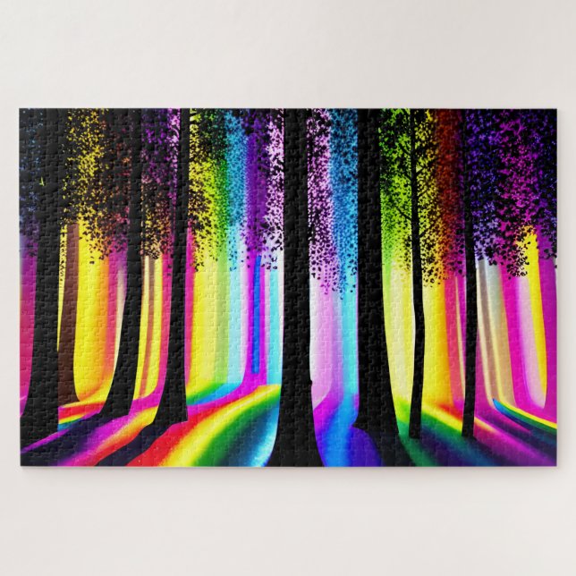 Mystischer Regenbogenwald Surrealer Traum (Horizontal)