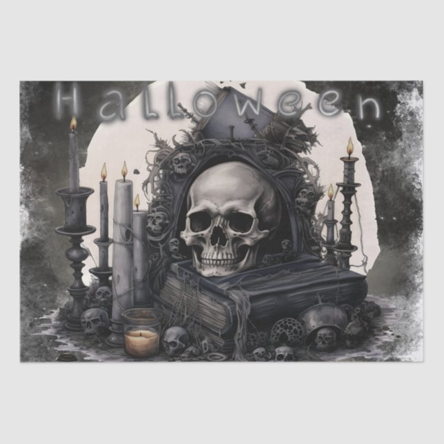 Mystischer Schädel Seidenpapier (Vorderseite)