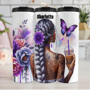 Mystischer Schmetterling Tattoooischer Kaffeemomen Thermosbecher