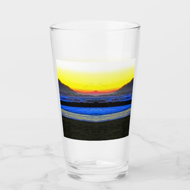 Mystischer Sonnenuntergang  Glas (Vorderseite)