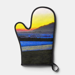 Mystischer Sonnenuntergang Ofenhandschuh