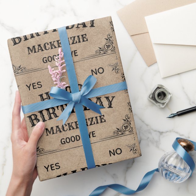 Mystischer Talk Spirit Board Individuelle Name Geschenkpapier (Schenken)