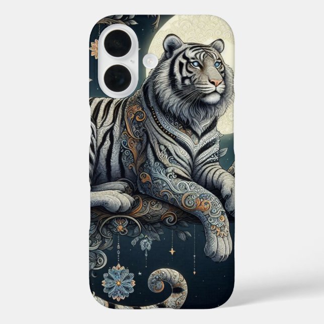 Mystischer Tiger  iPhone 16 Hülle (Rückseite)