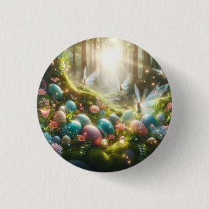 Mystischer Wald Fee Magischer Frühling Eier Button