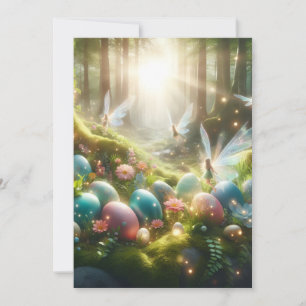 Mystischer Wald Fee Magischer Frühling Eier Feiertagskarte