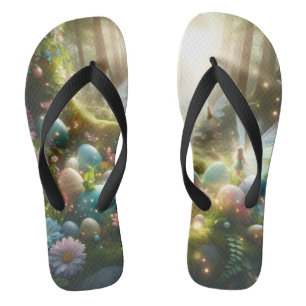 Mystischer Wald Fee Magischer Frühling Eier Flip Flops