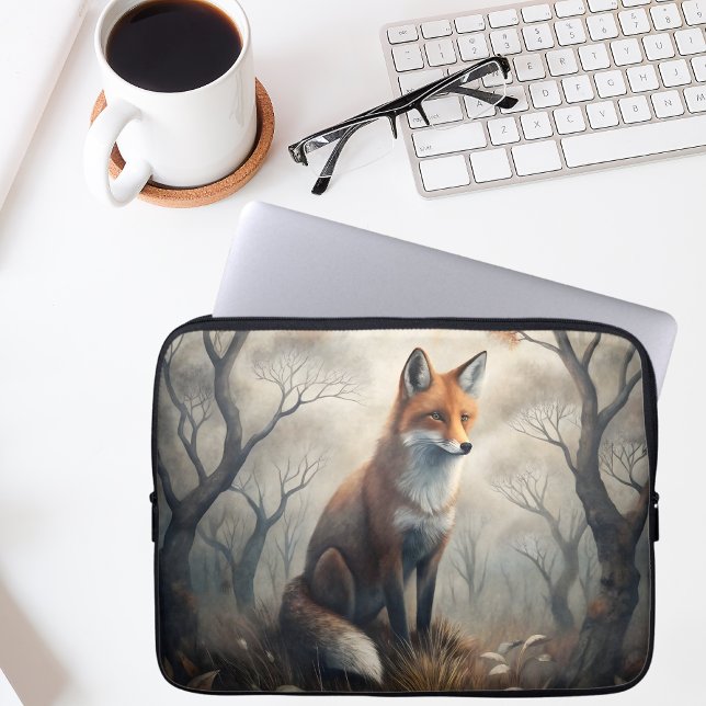 Mystischer Wald Fuchs Laptopschutzhülle (Von Creator hochgeladen)
