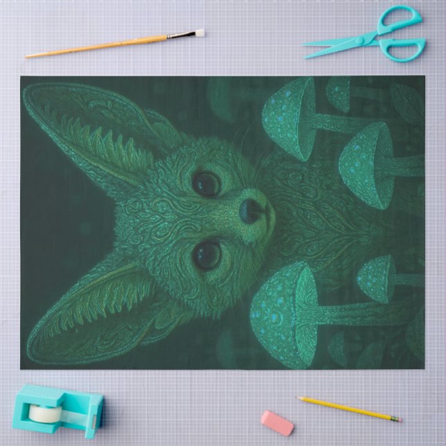 Mystischer Wald Fuchs Tissue-Papier — Fairycore-Ge Seidenpapier (Basteln)