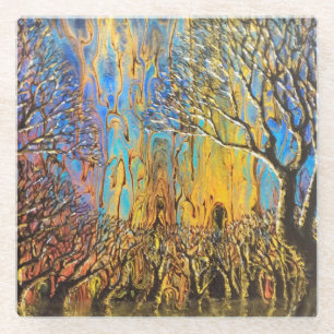 Mystischer Wald Glasuntersetzer
