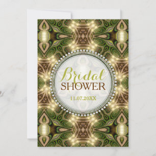 Mystischer Wald Grüner Tribal Mandala Brautparty Einladung