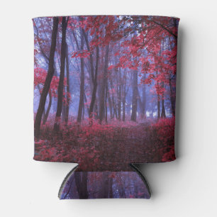 Mystischer Wald: rosa Fantasie des Herbstes Dosenkühler