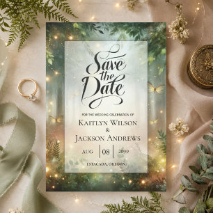 Mystischer Wald Wiesen Zauber Save The Date