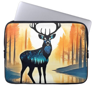 Mystischer Waldhirsch Laptopschutzhülle