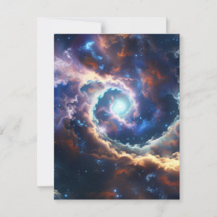 Mystischer Whirlpool im Sternenhimmel Postkarte